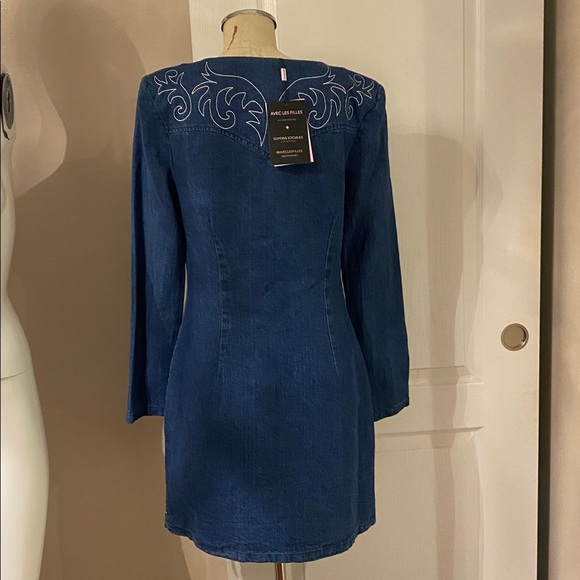Avec Les Filles Classic Denim Jeans dress 6 - Picture 5 of 9